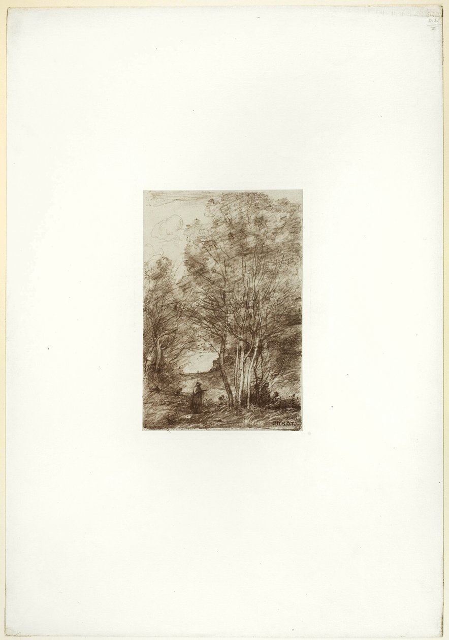 Filosofernas reträtt av Jean Baptiste Camille Corot
