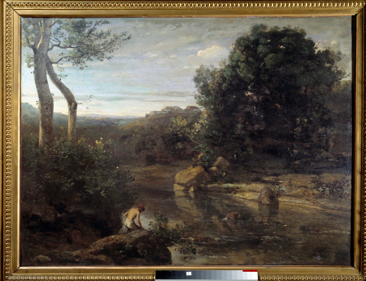 Herdens badmålning av Camille Corot (1796-1875) 1848 Sön. 0,87x1,17 m Douai, Musee de la Chartreuse av Jean Baptiste Camille Corot
