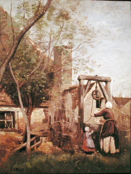 Brunnen av Jean Baptiste Camille Corot