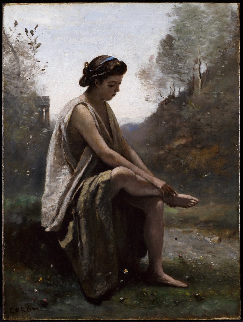 The Wounded Eurydice, ca 1868-70 (olja på duk) av Jean Baptiste Camille Corot