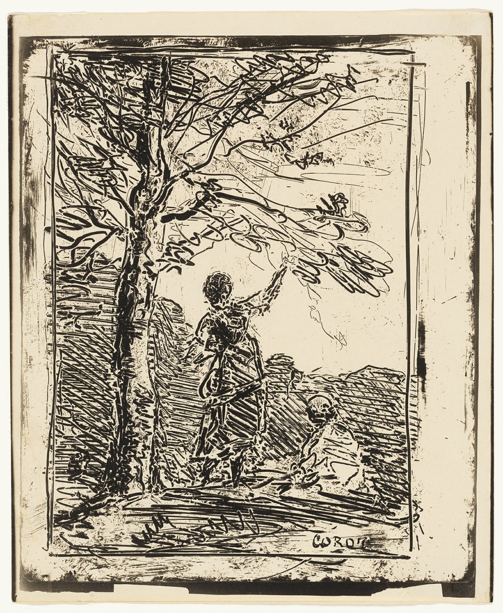 Den unga jungfrun och döden av Jean-Baptiste-Camille Corot