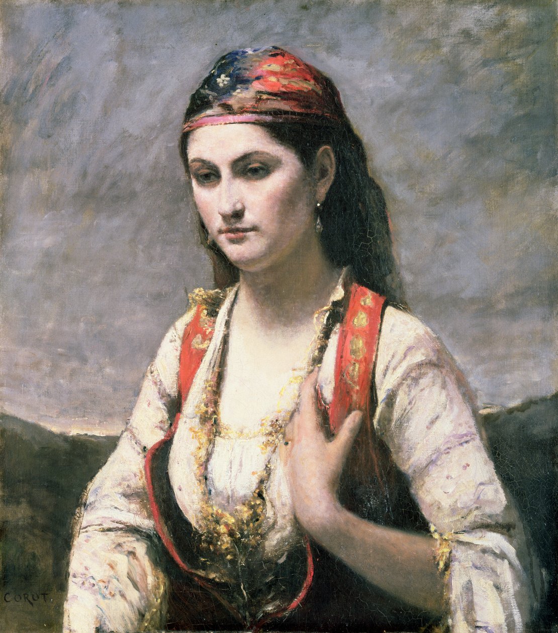 Den unga kvinnan från Albano, 1872 av Jean Baptiste Camille Corot