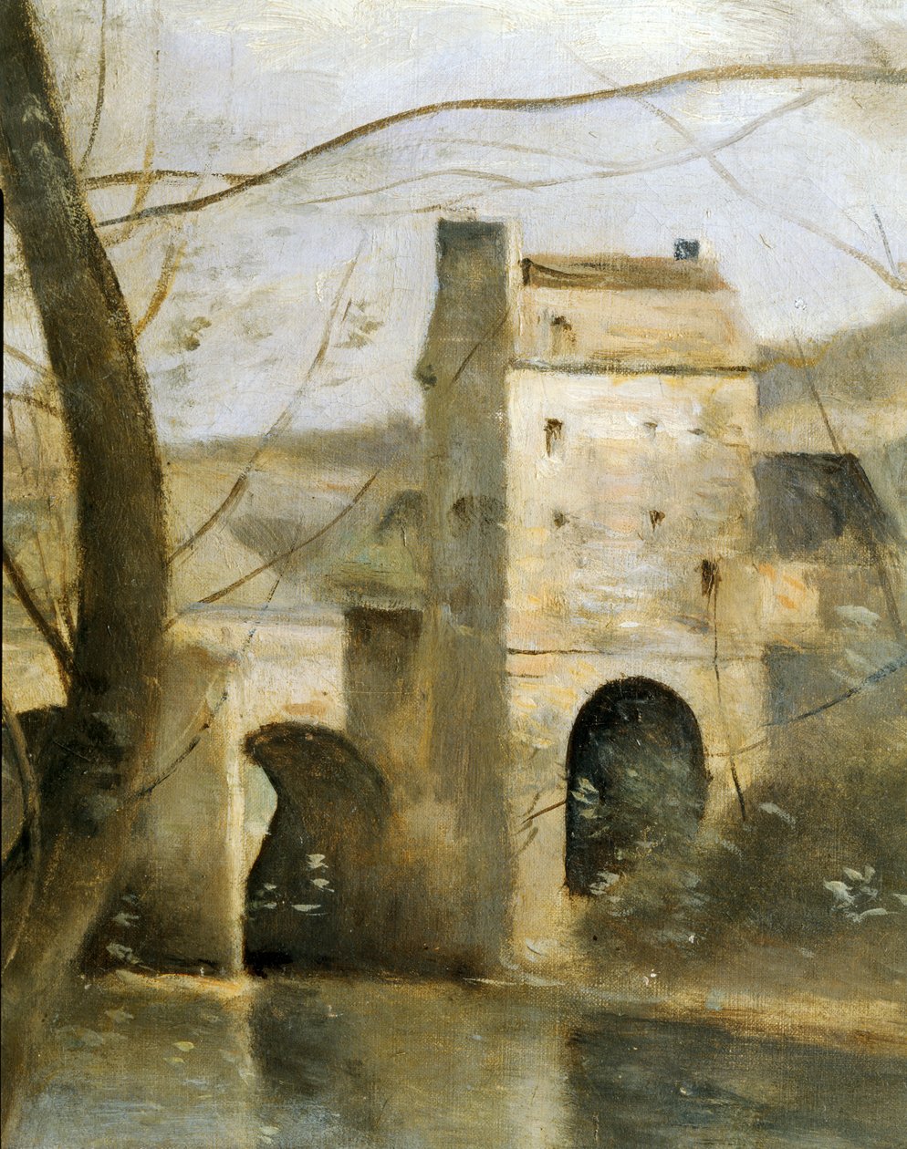Bron vid Mantes, Frankrike ... av Jean Baptiste Camille Corot