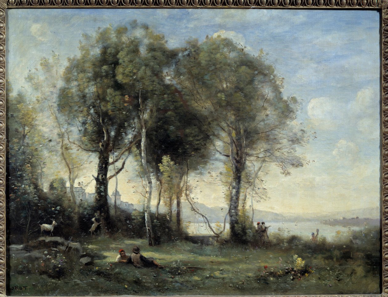 Getterna av Castel Gondolfo. Målning av Camille Corot (1796-1875) av Jean Baptiste Camille Corot