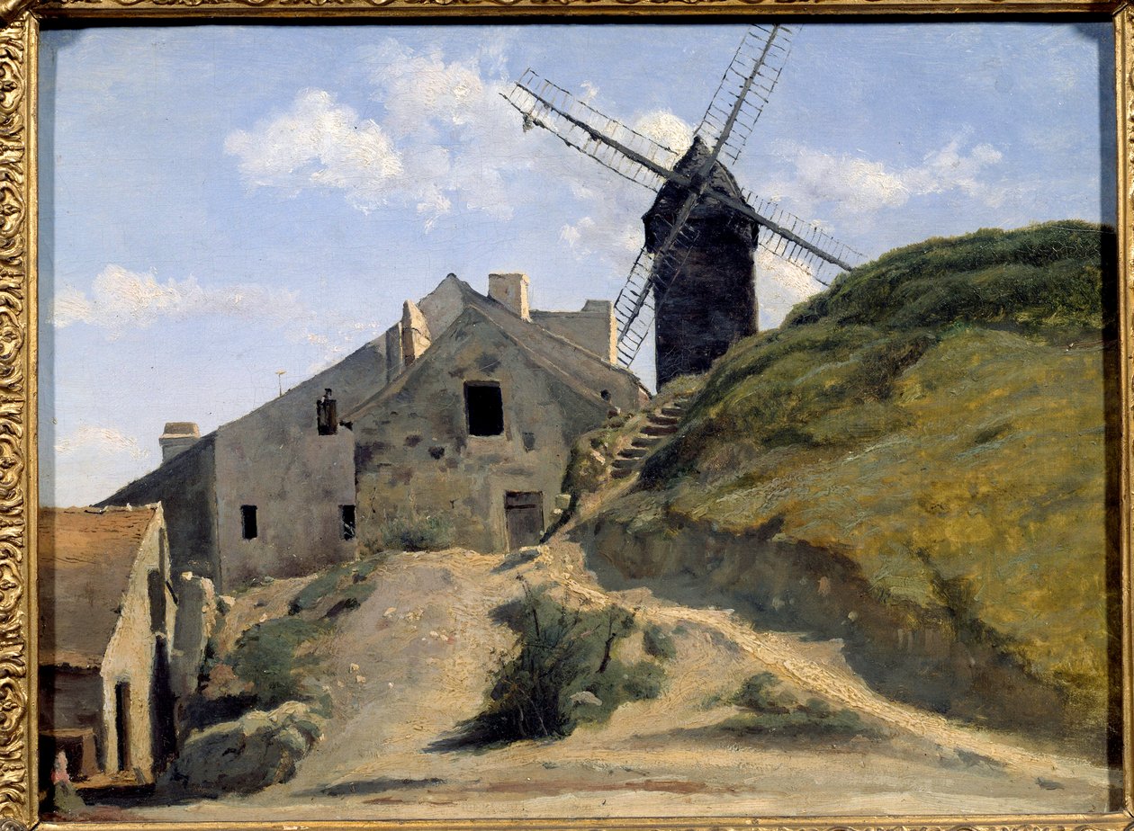 Galettens kvarn i Montmartre. Målning av Camille Corot (1796-1875) av Jean Baptiste Camille Corot