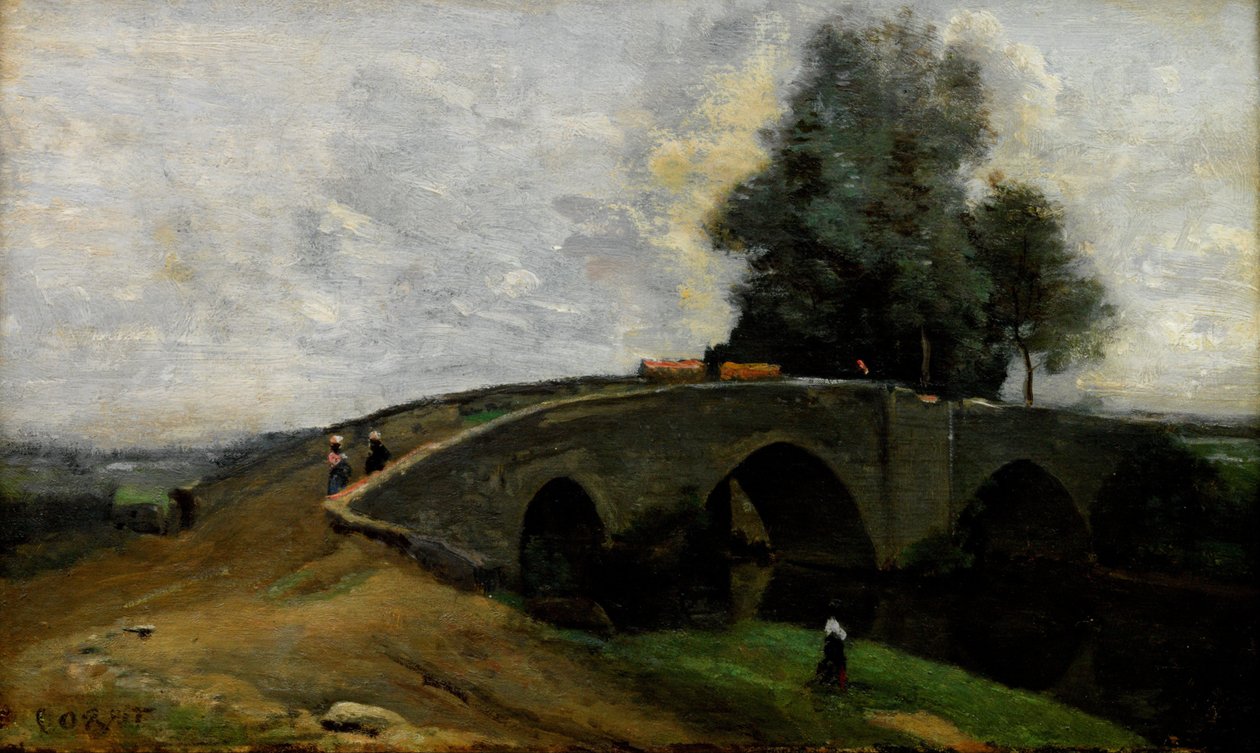 Den gamla bron av Jean Baptiste Camille Corot