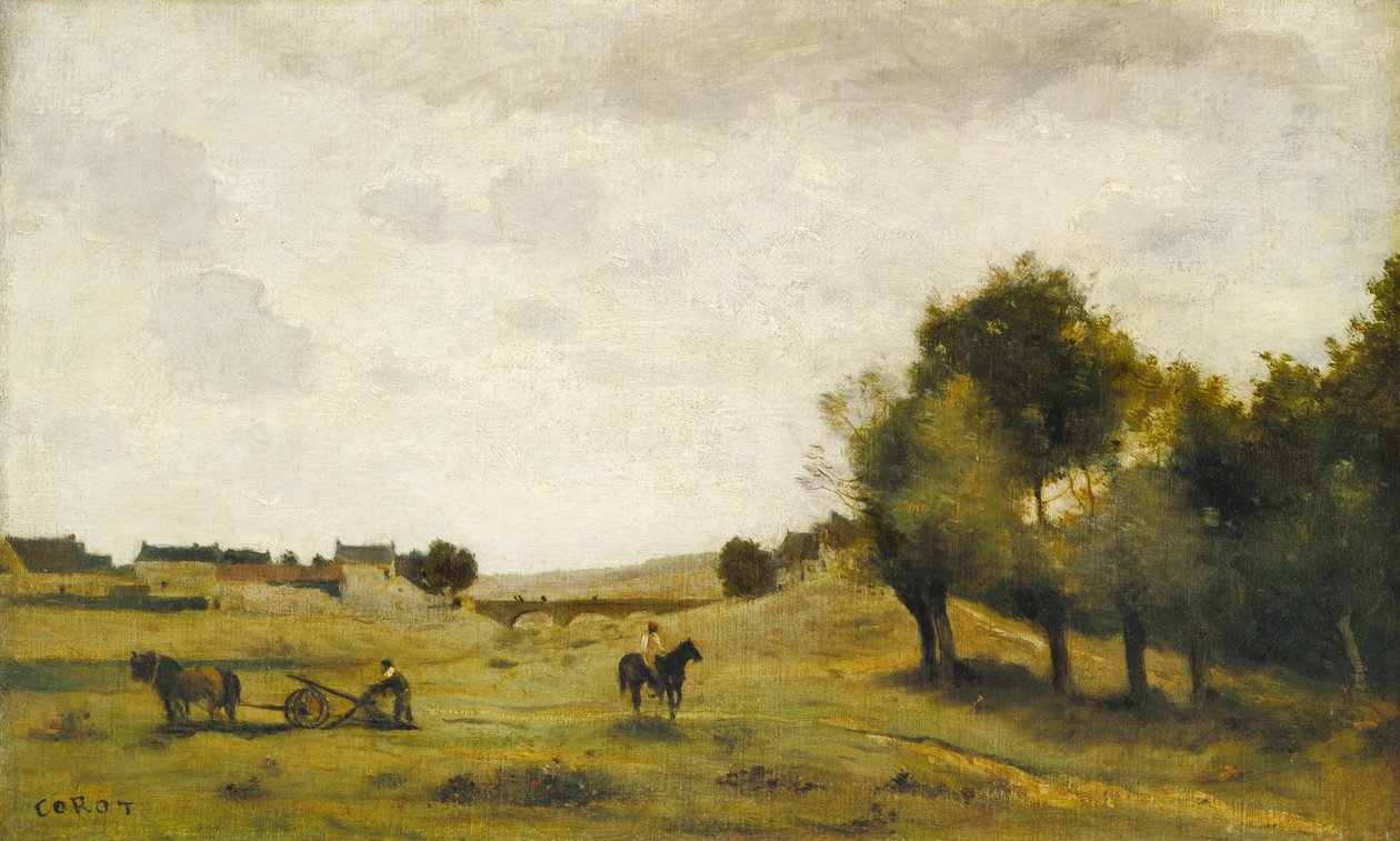 Utsikt nära Epernon av Jean Baptiste Camille Corot