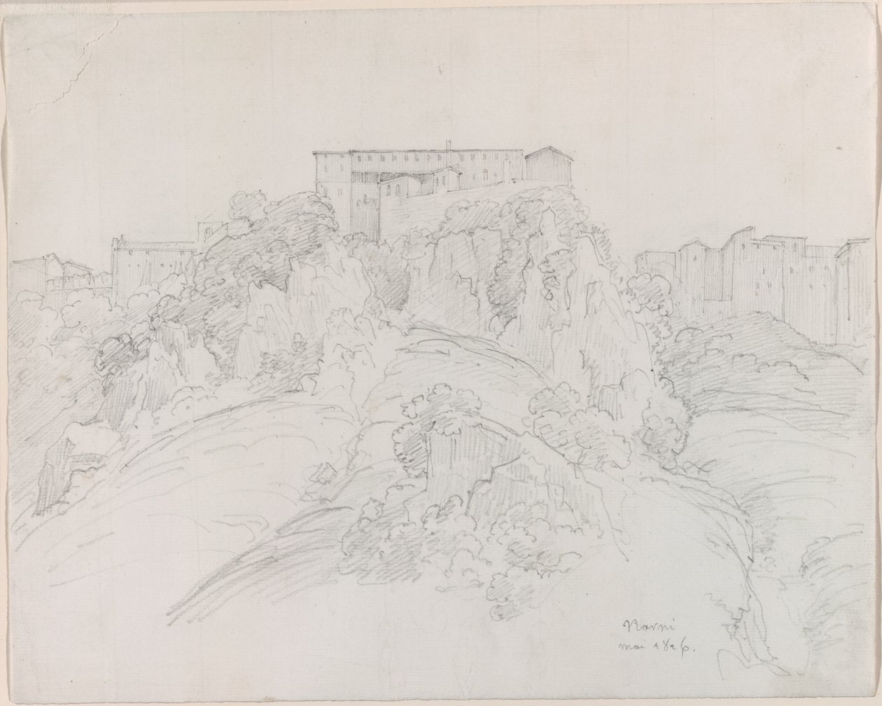 Utsikt över Narni av Jean Baptiste Camille Corot