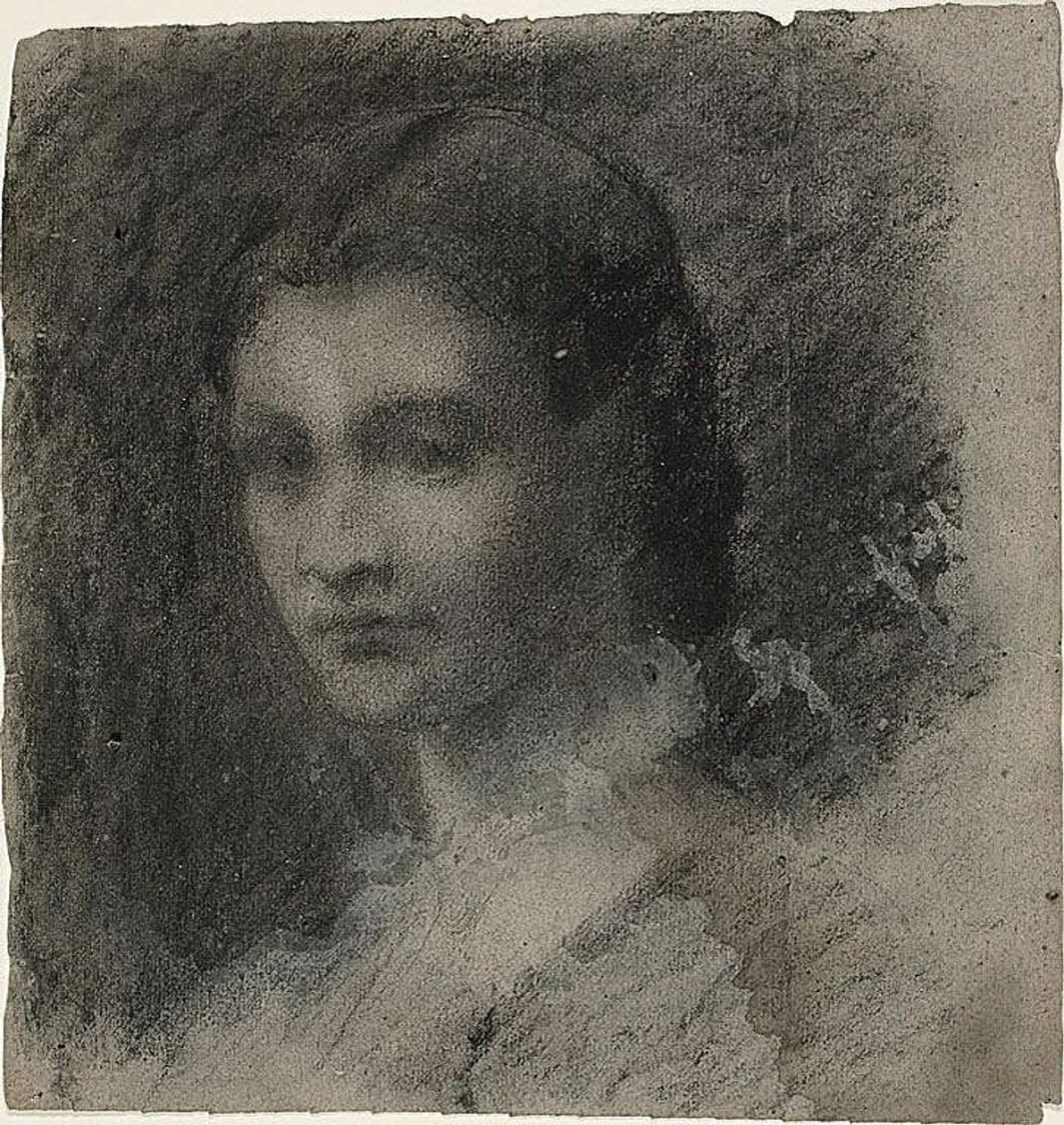 Byst av en ung kvinna (recto); Sittande kvinnofigur (verso) av Jean Baptiste Carpeaux