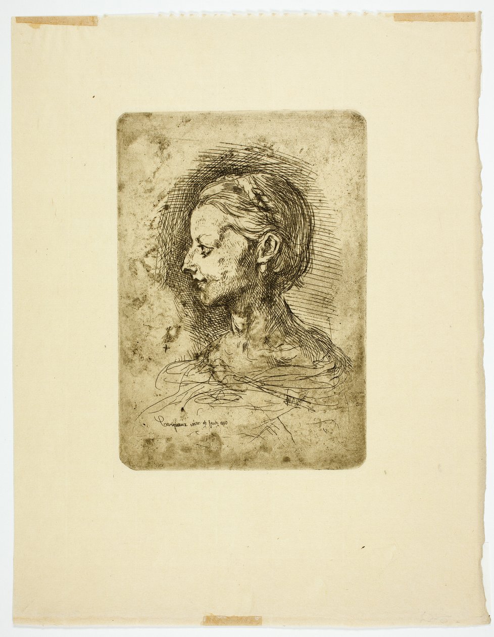 Kvinnligt huvud av Jean Baptiste Carpeaux