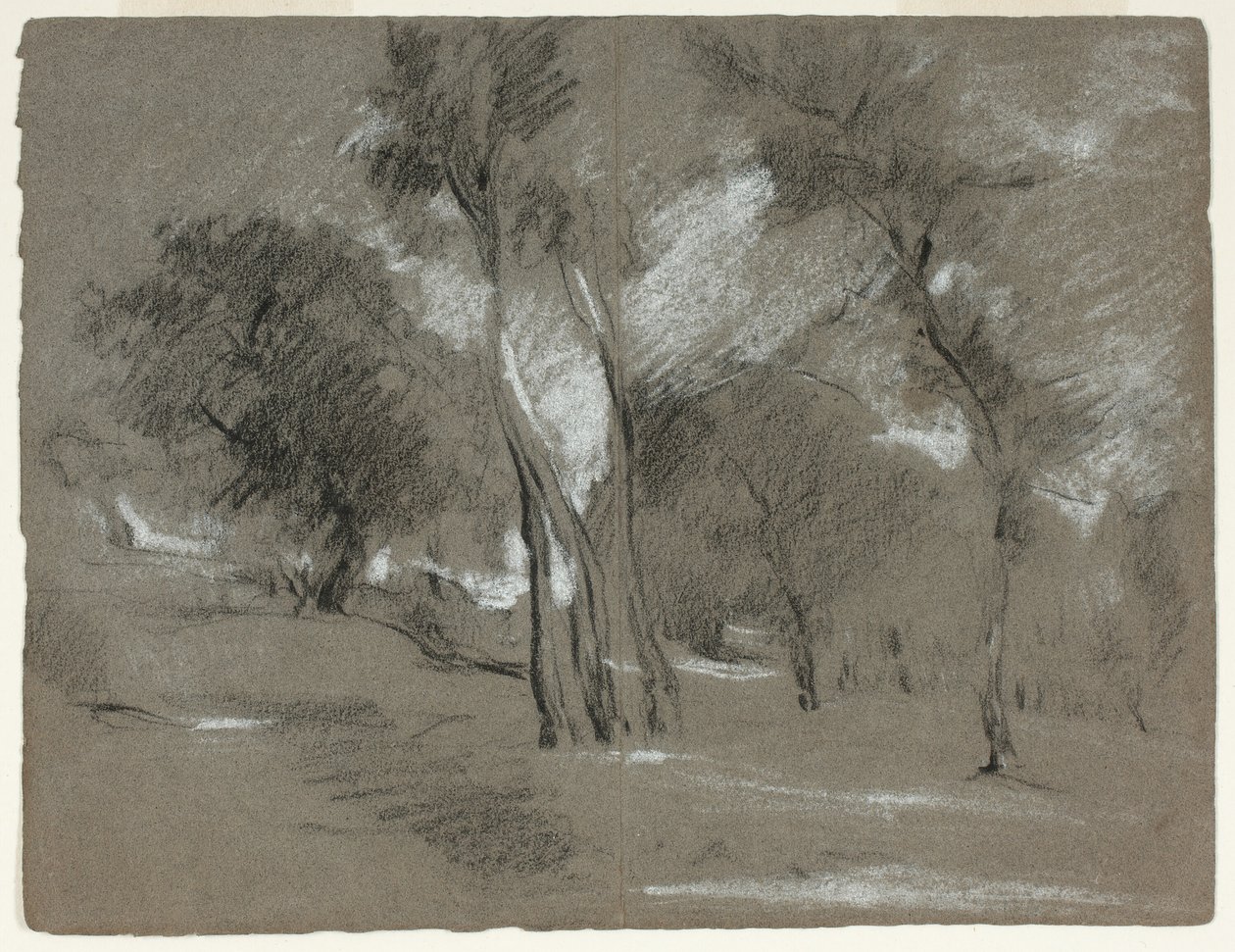 Landskap med träd av Jean Baptiste Carpeaux