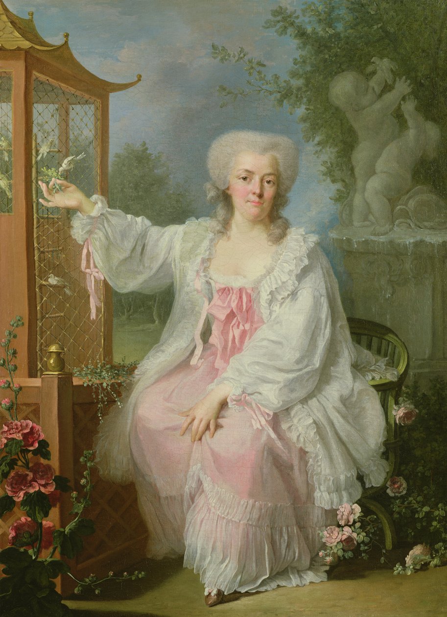 Porträtt av en dam vid en pagod av Jean Baptiste Charpentier