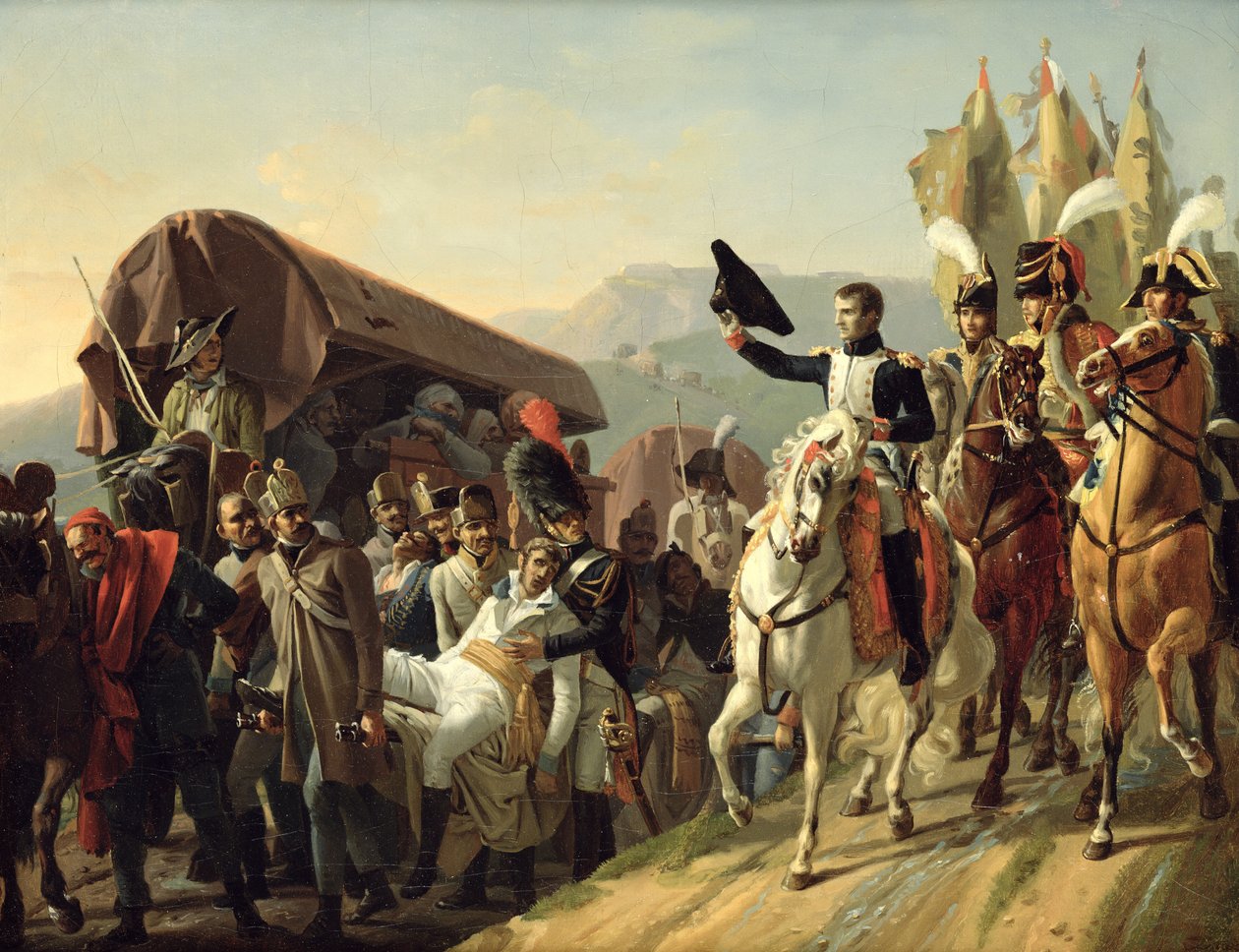 Napoleon (1769-1821) hyllar de sårades mod, 1806 av Jean Baptiste Debret