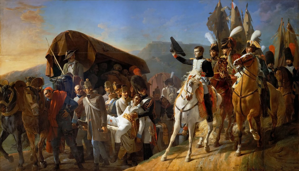 Napoleon hyllar de sårades mod av Jean Baptiste Debret