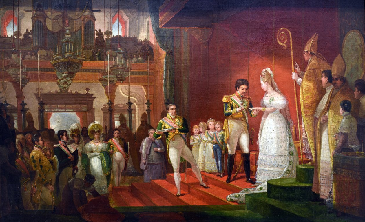 Andra äktenskapet av S.M.I. D. Pedro I er av Jean Baptiste Debret