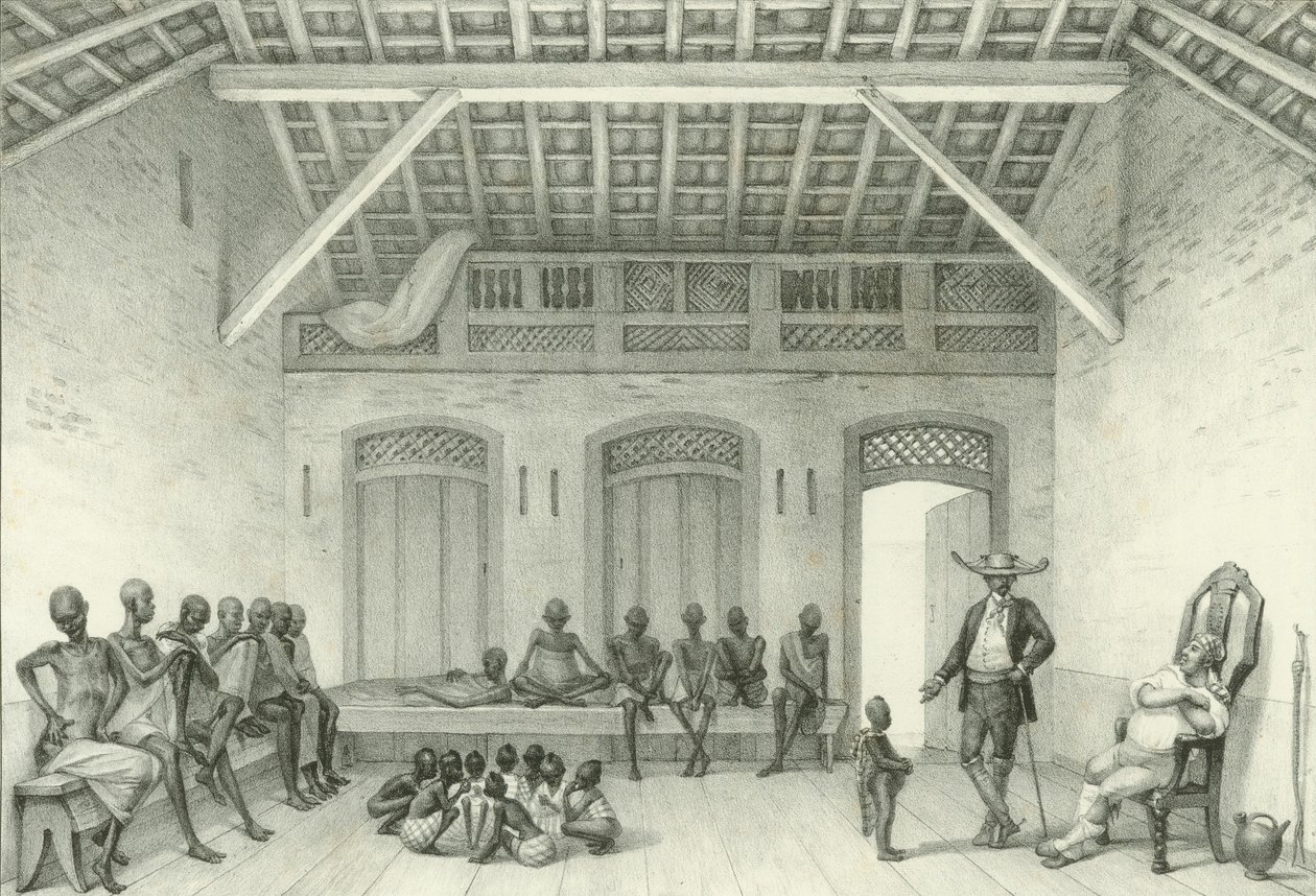 Handla för att sälja slavar, 1835. av Jean Baptiste Debret