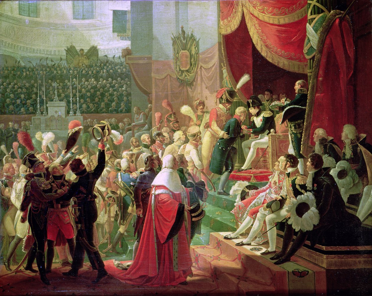 Den första utdelningen av hederslegionens kors i Invalideskyrkan, 14 juli 1804, 1812 av Jean Baptiste Debret