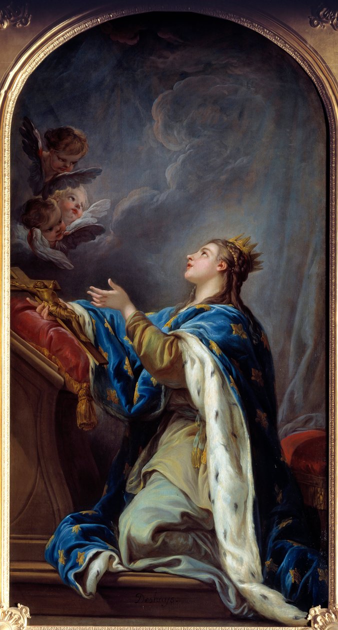 Saint Jeanne av Frankrike (olja på duk) av Jean Baptiste Deshays