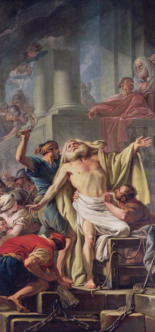 The flagellation of St. Andrew, 1761 av Jean Baptiste Deshays de Colleville