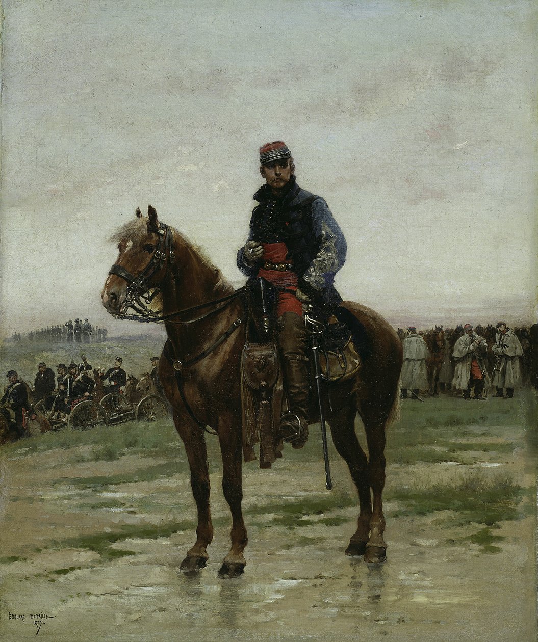 En beriden officer av Jean Baptiste Edouard Detaille
