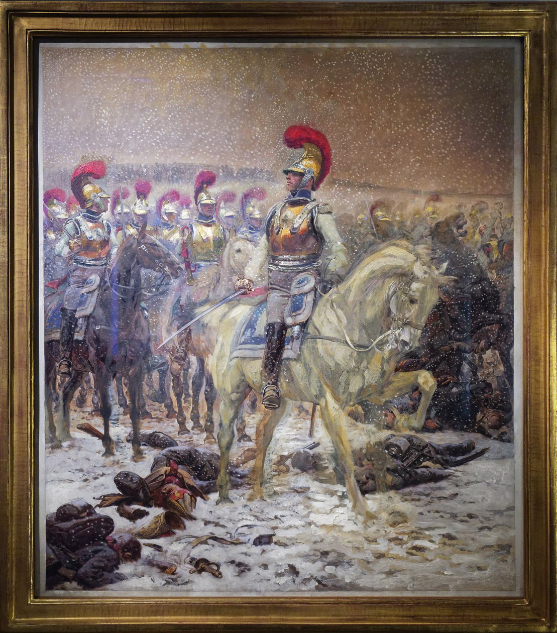 Före anklagelsen tog Carabineros slaget vid Winkowo (eller Taroutino, Ryssland) av Jean Baptiste Edouard Detaille