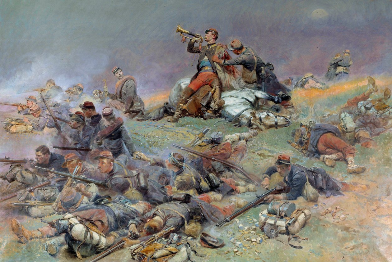 Kommendör Berbegiers död i slaget vid Saint-Privat (Saint Privat), den 18/08/1870 Målning av Edouard Detaille (1848-1912) Sön. 1,1x1,4 m Paris, musee de l