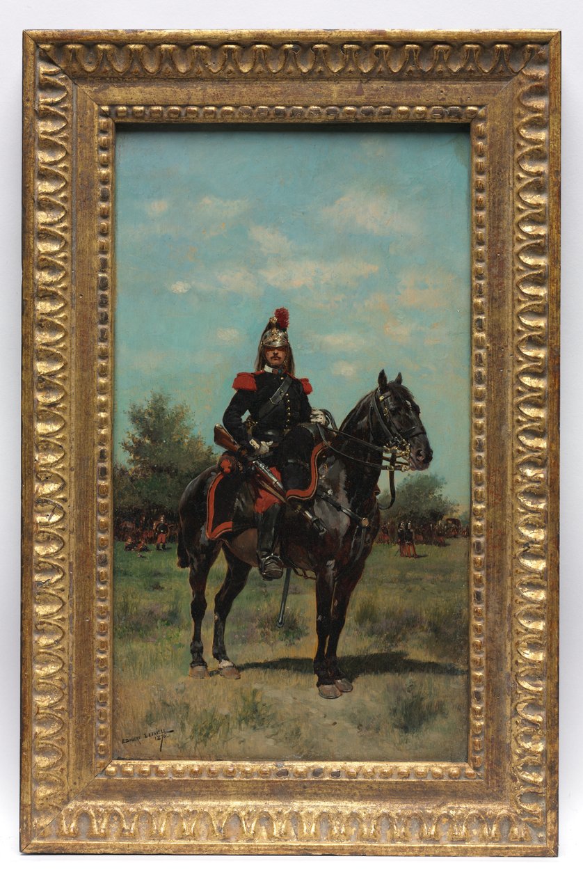 Dragonofficer till häst av Jean Baptiste Edouard Detaille