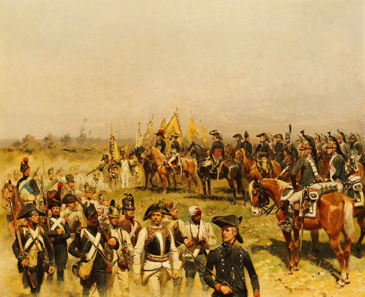 Napoleon befaller en utsikt över fångarna, 1883 av Jean Baptiste Edouard Detaille