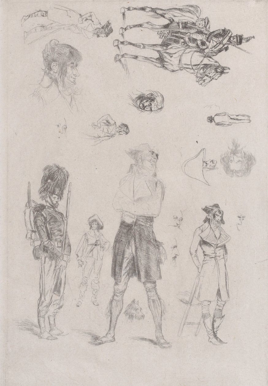 Skissblad Skissblad, 1868. av Jean Baptiste Edouard Detaille