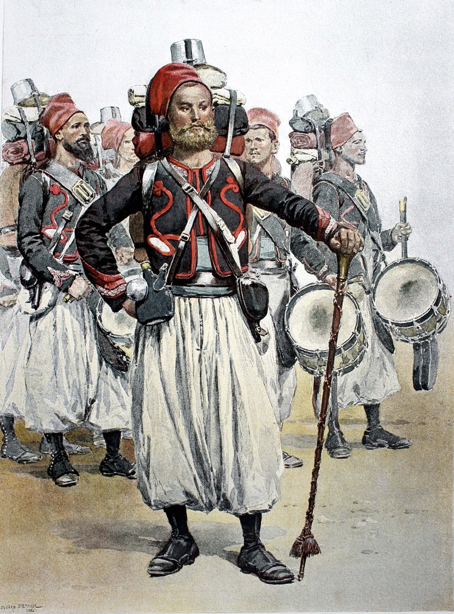 Zouave Trummajor, Nordafrika av Jean Baptiste Edouard Detaille