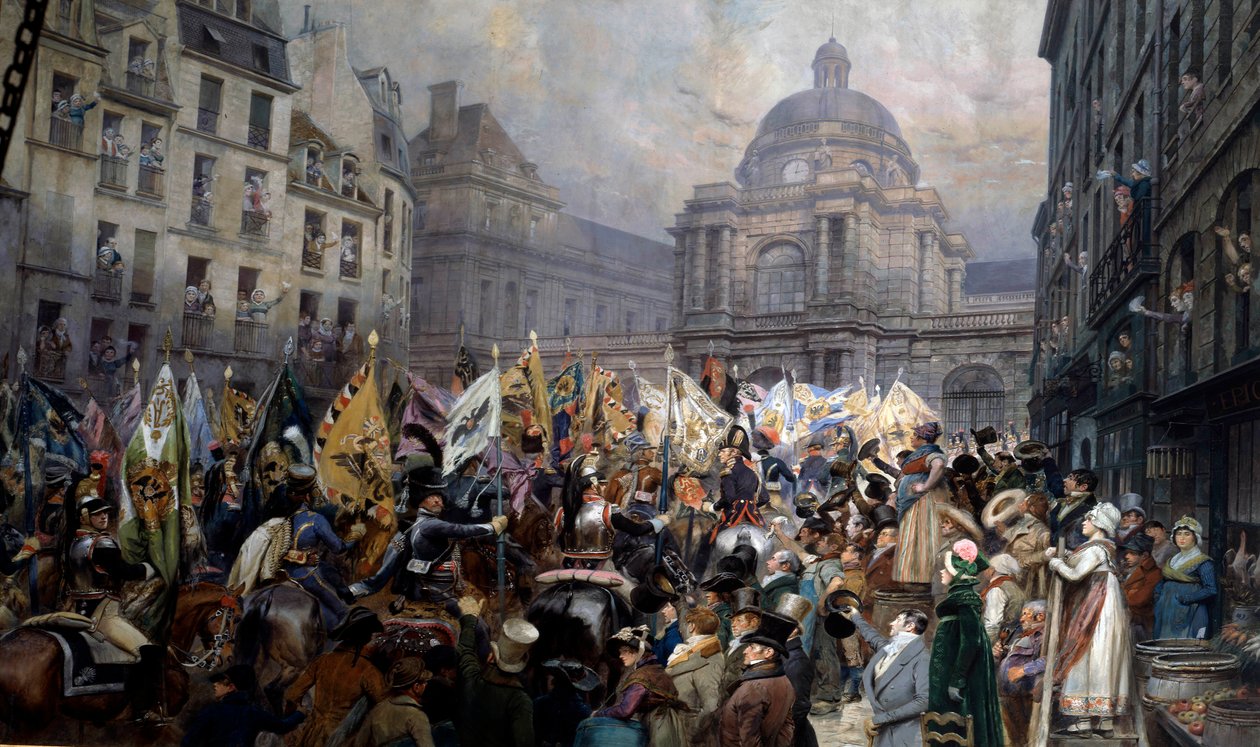 överlämnades till trofeernas senat efter slaget vid Ulm och Austerlitz (1 januari av Jean Baptiste Edouard Detaille