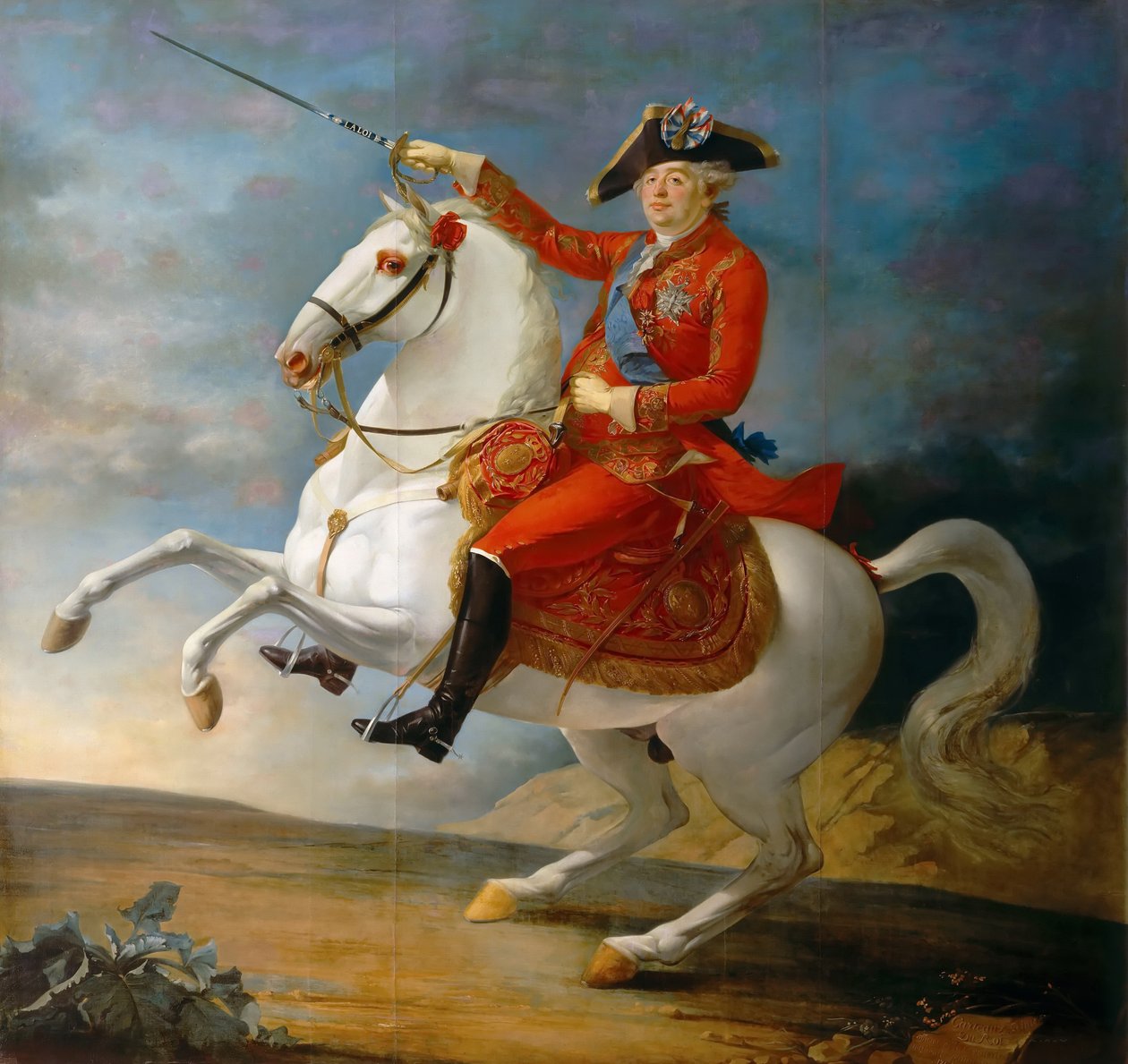 Ridsporträtt av kungen Ludvig XVI 1754-1793 av Jean Baptiste Francois Carteaux