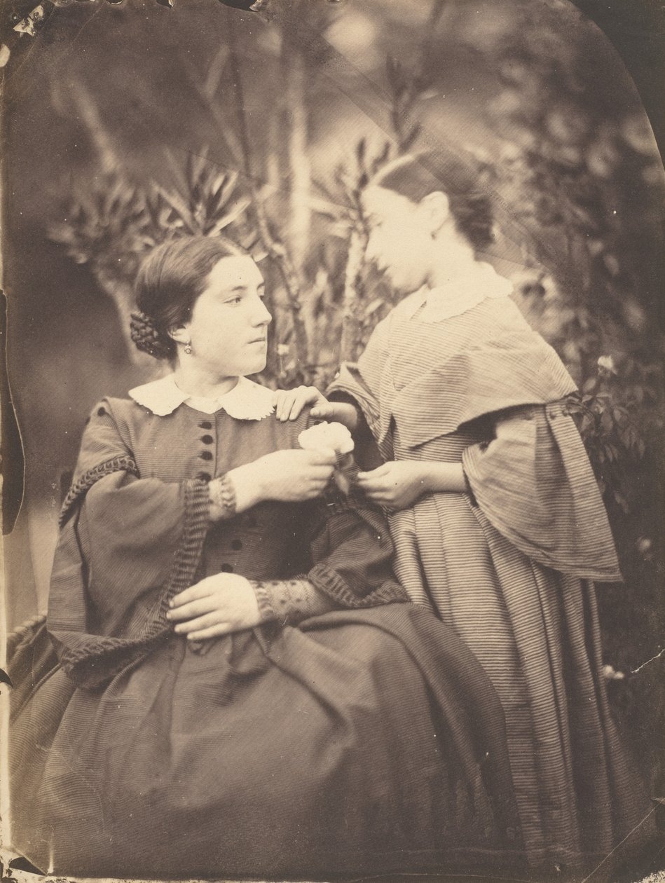 Porträtt av kvinna och barn, 1855. av Jean-Baptiste Frénet