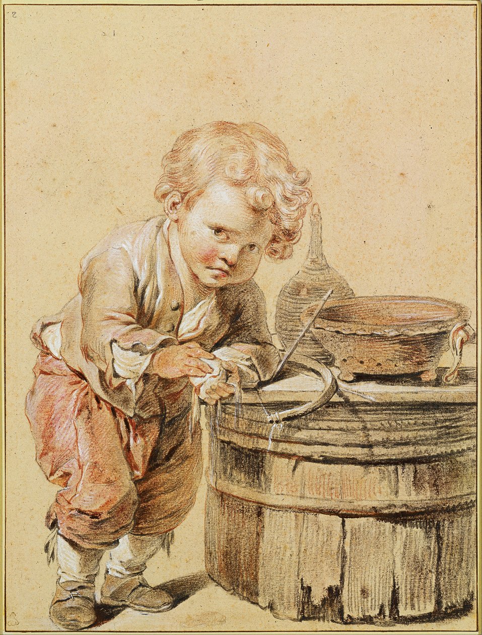 Pojke med trasigt ägg av Jean Baptiste Greuze