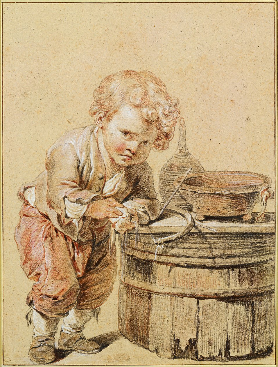 Pojke med ett brutet ägg, ca 1756 av Jean Baptiste Greuze