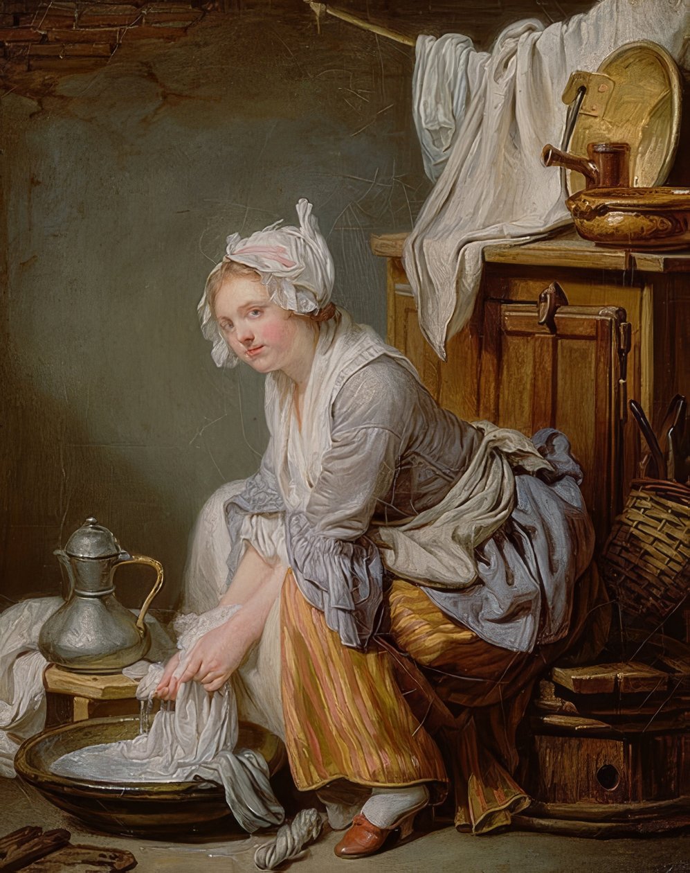 Tvätterskan (La Blanchisseuse). 1761 av Jean Baptiste Greuze