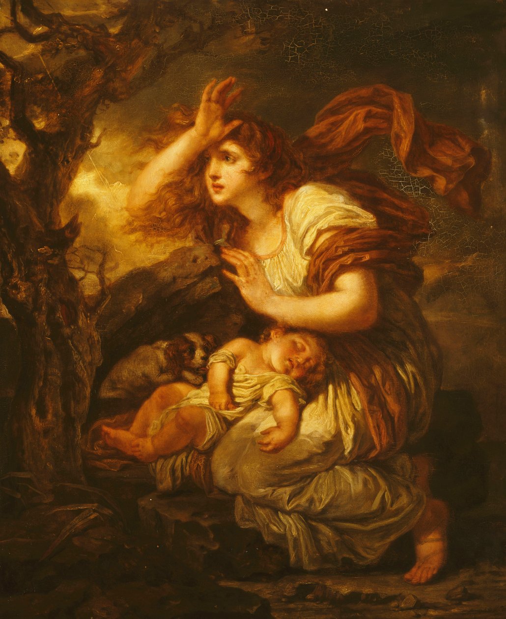 Rädsla för stormen; Rädslan för stormen, av Jean Baptiste Greuze