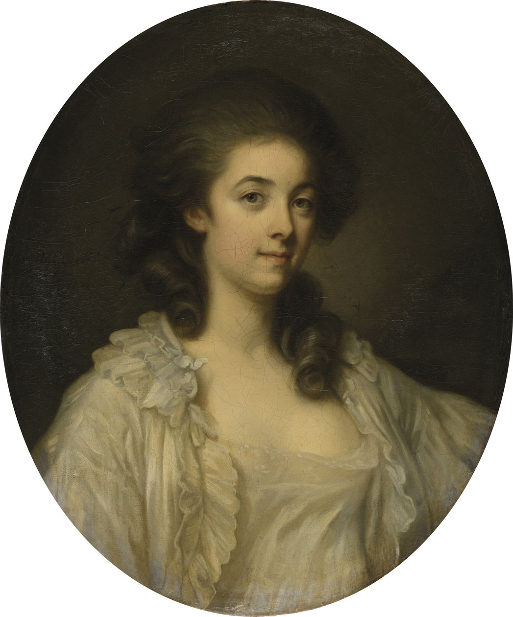 Franska: Portrait de Madame de Champcenetz Porträtt av Madame de Champcenetz av Jean Baptiste Greuze