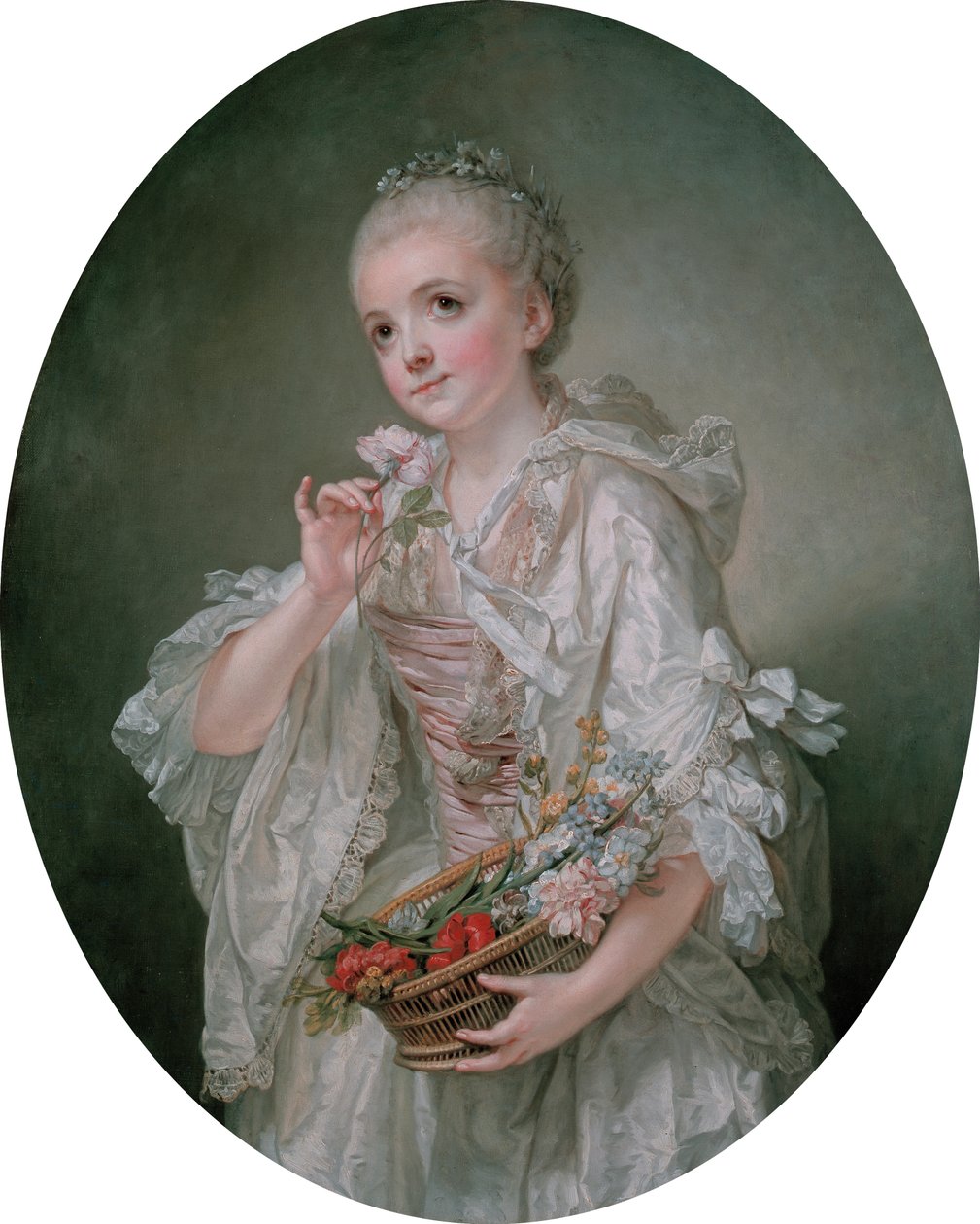 Franska: Porträtt av Madeleine Barberie de Courteilles av Jean Baptiste Greuze