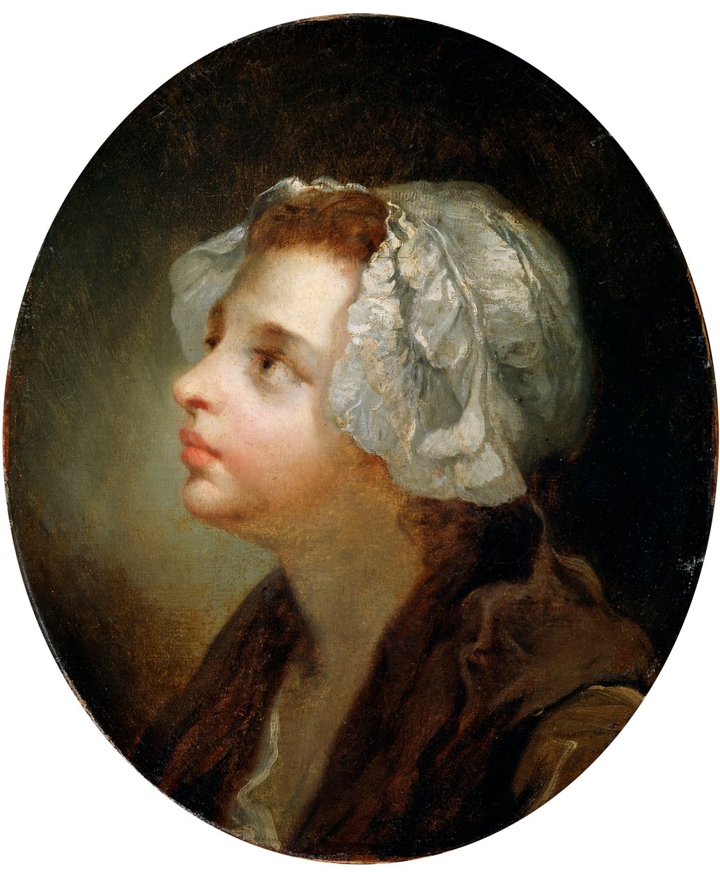 Head of a Girl, 1700-talet av Jean Baptiste Greuze