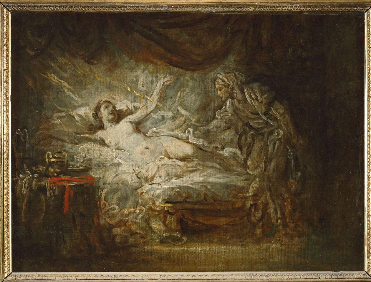 Jupiter och Aegina... av Jean Baptiste Greuze