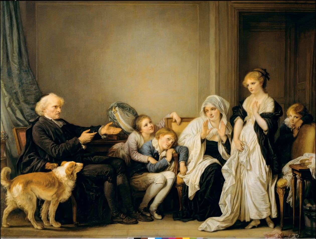 Änkan och hennes präst av Jean Baptiste Greuze