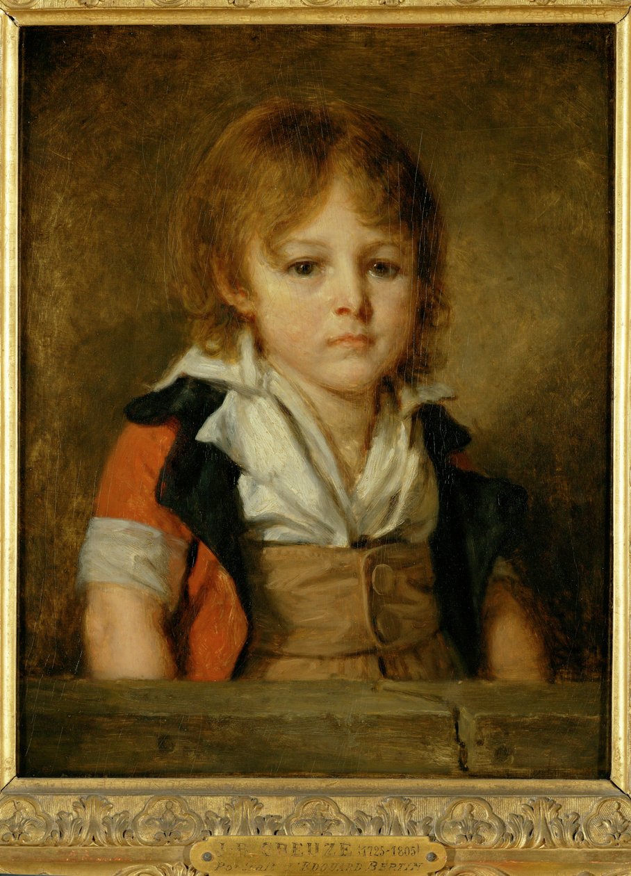 Herr Bertin som barn, senare målare och journalist ... av Jean Baptiste Greuze