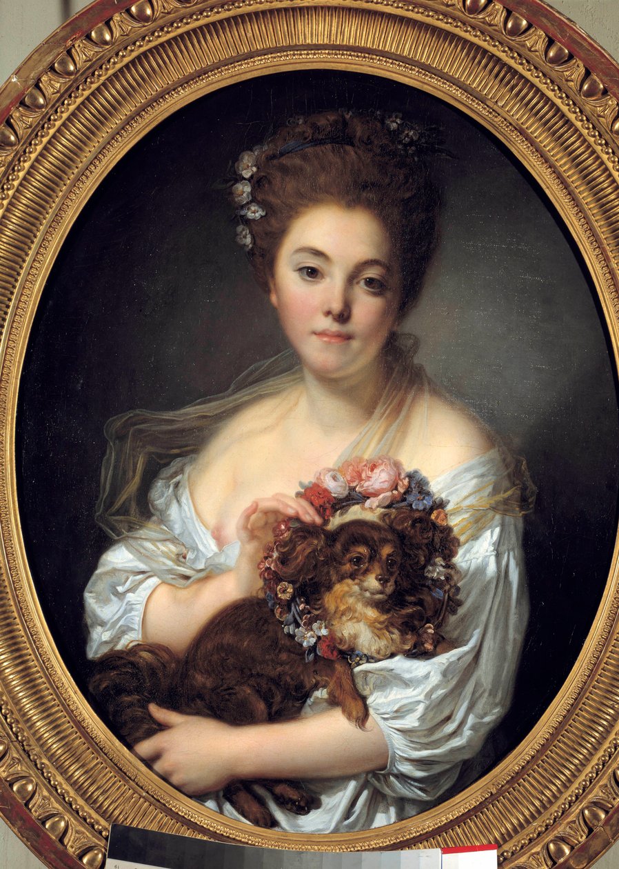 Porträtt av Madame De Porcin Målning av Jean Baptiste Greuze (1725-1805). 1770 ca. Mått 0,72 x 0,58 m. Ilska. Museum of Fine Arts av Jean Baptiste Greuze