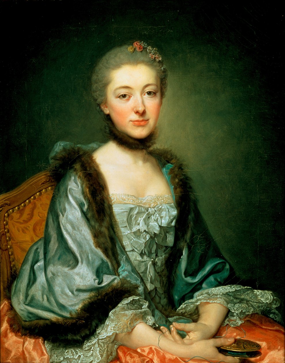 Porträtt av Marie Angélique Vérany de Varennes, Mme Georges Gougenot de Croissy av Jean Baptiste Greuze