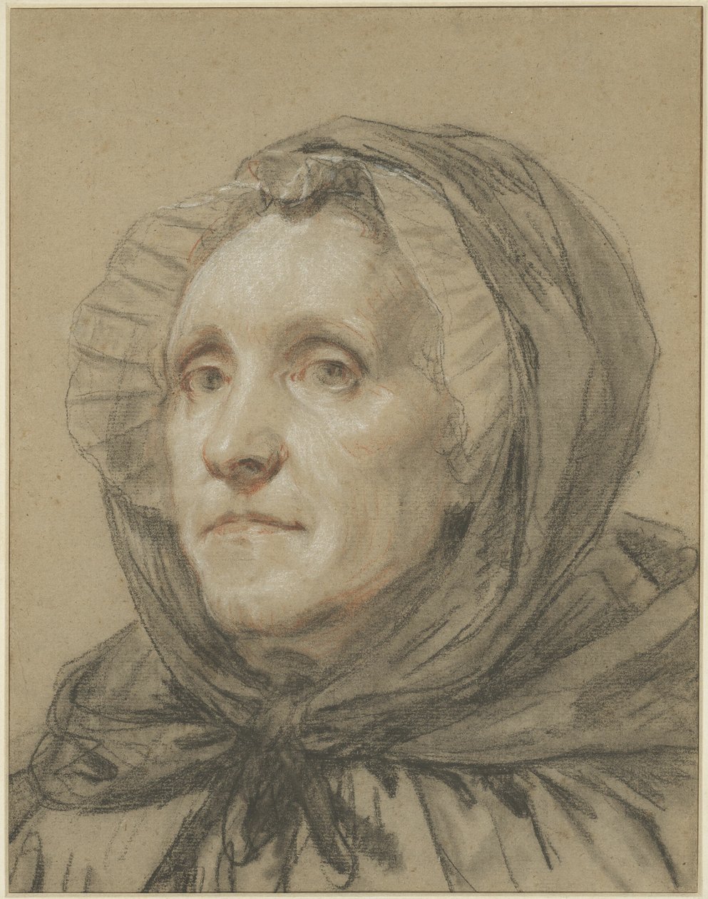 Porträtt av konstnärens mor av Jean Baptiste Greuze