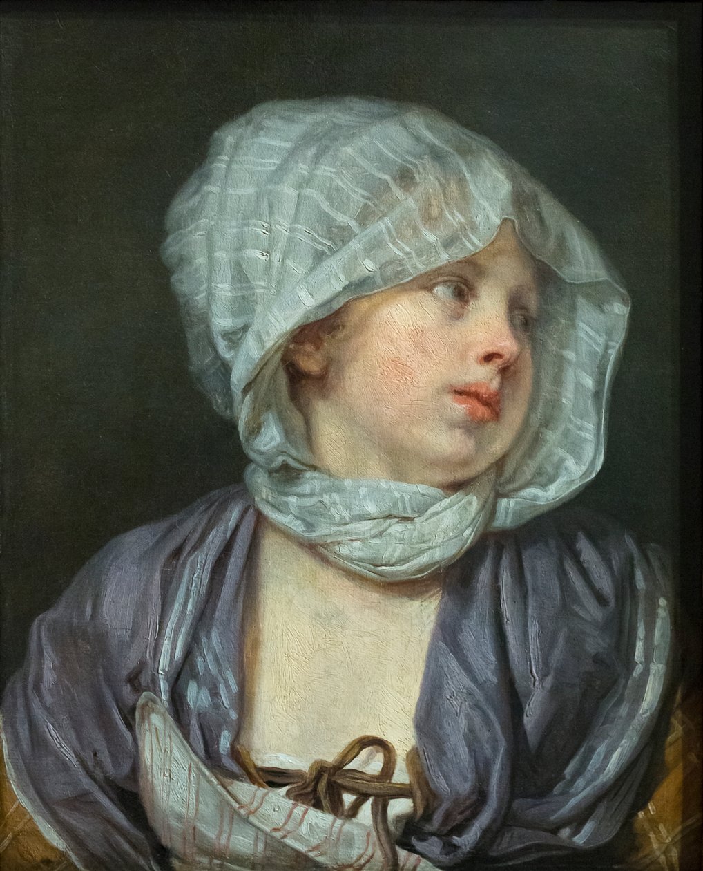 Porträtt av konstnärens fru av Jean Baptiste Greuze