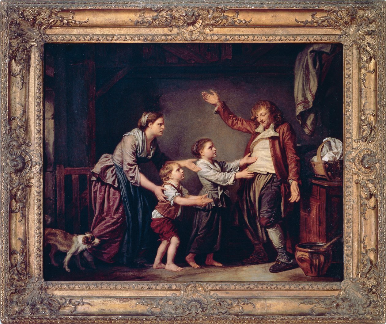 Drinkarens återkomst, av Jean-Baptiste Greuze (1725-1805) av Jean Baptiste Greuze