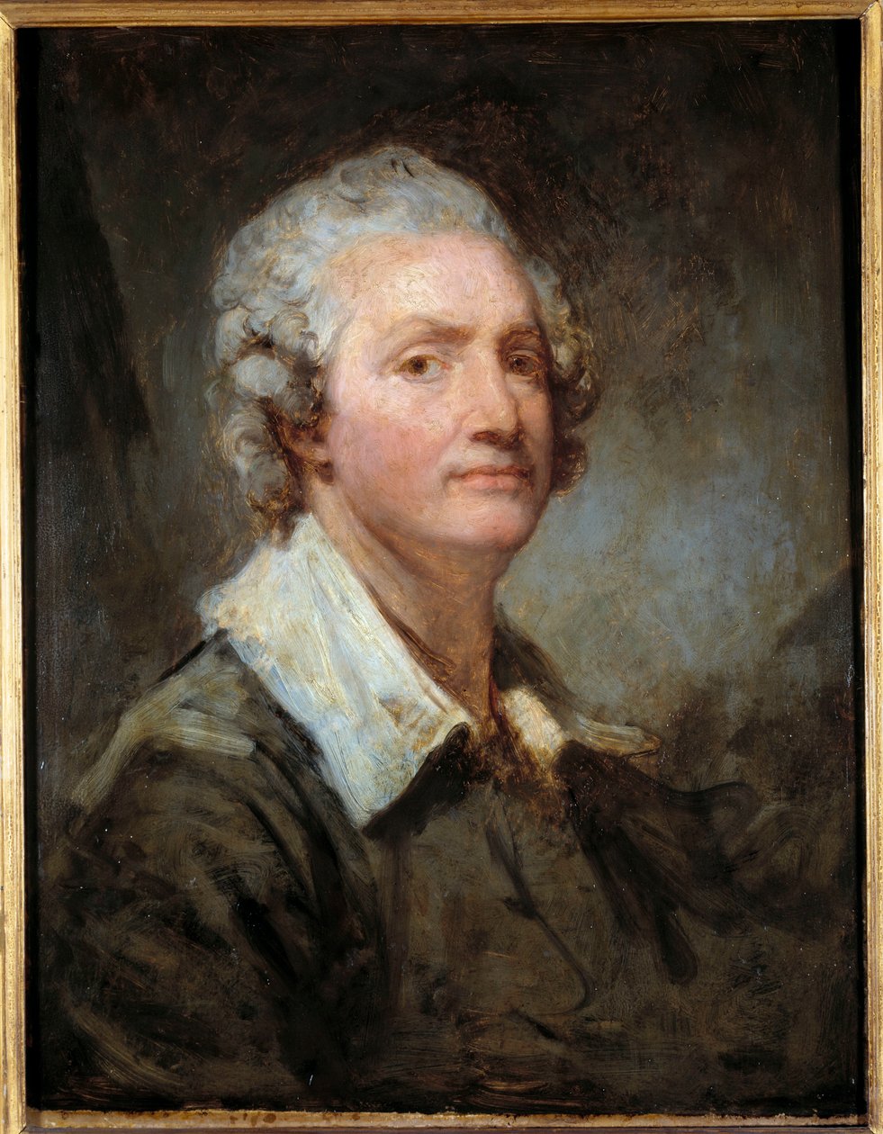 Självporträttmålning av Jean Baptiste Greuze (1725-1805) 1700-talets sön. 0,65x0,51 m av Jean Baptiste Greuze