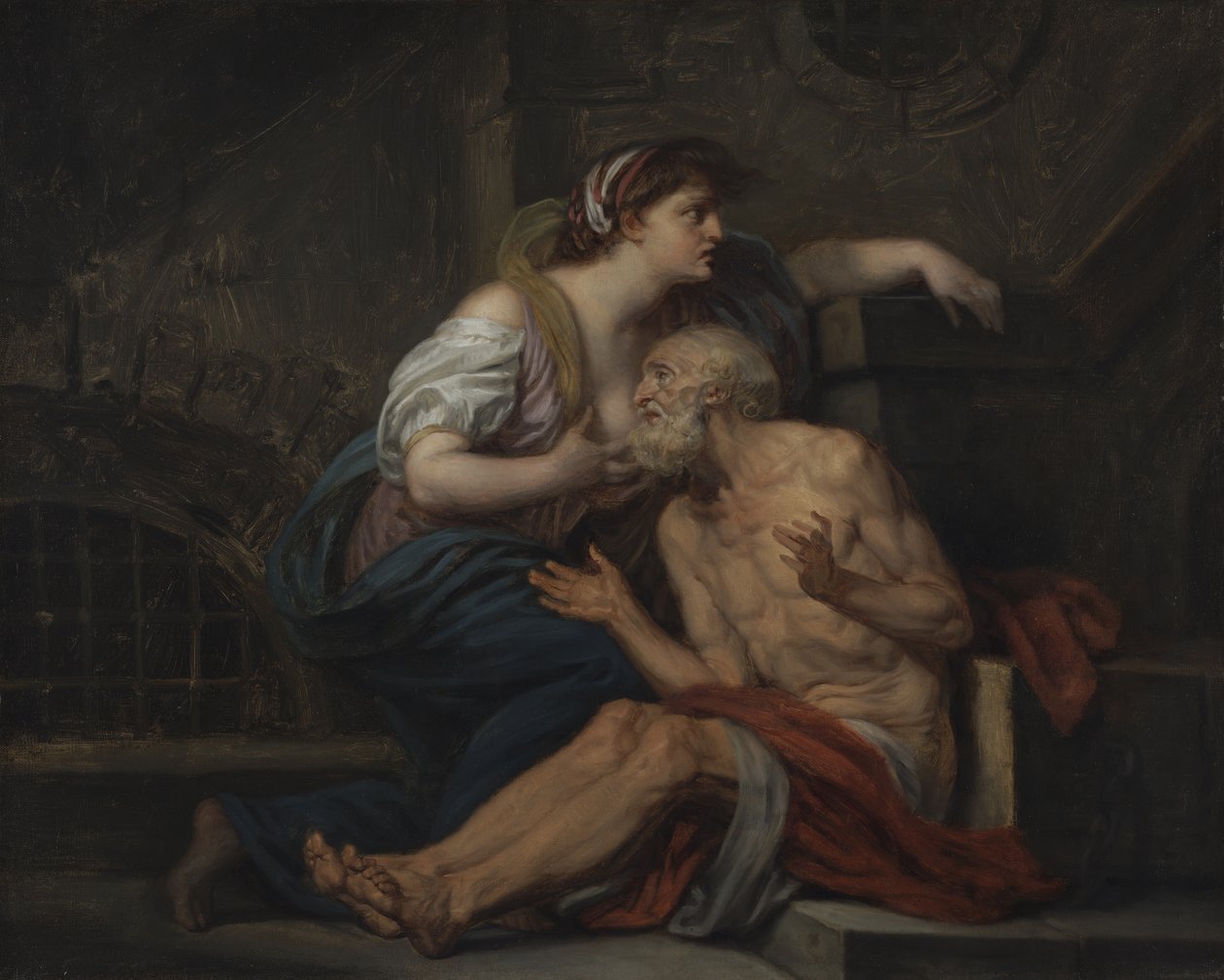 Simon och Pero, romersk välgörenhet, ca 1767 (olja på duk) av Jean Baptiste Greuze
